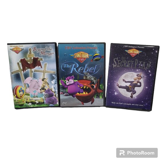 Biblical Animated Cartoon 3 DVD Set Animals Fun CBN Storyteller Cafe Kids - Picture 14 of 14